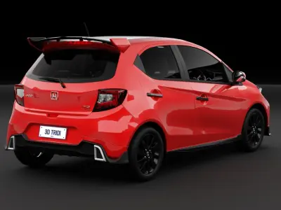 Honda Brio RS Urbanite 2020 With Interior HQ Low Poly Low-poly 3D model