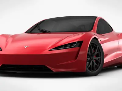 Tesla Roadster 2020 Detailed Interior 3D model