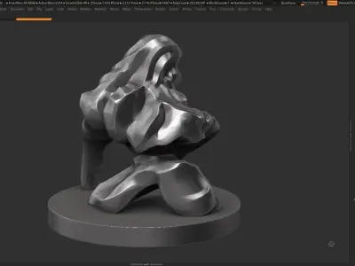 Modern Abstract Decorative sculpture 3d print model 121 3D print model