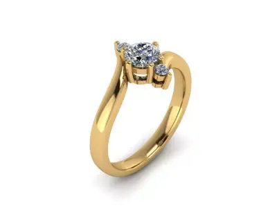 Jewelry Diamond Ring 3D print model 31