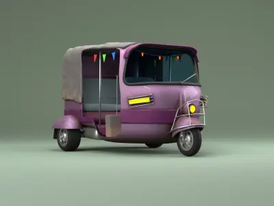 Amazing simple Rickshaw  3D model