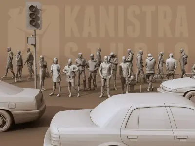 Busy Street 3D model