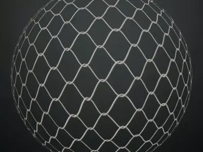 Chainlink Fence Alpha PBR Seamless Texture