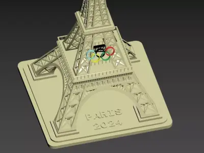 Eiffel Tower Paris 2024 Free 3D model