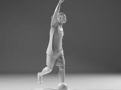 Footballer 05 Run 03 Stl 3D print model