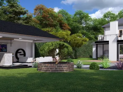 Exterior 3d model gazebo Low-poly 3D model