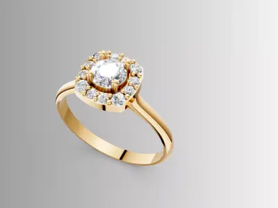 Engagement ring code 001 3D print model