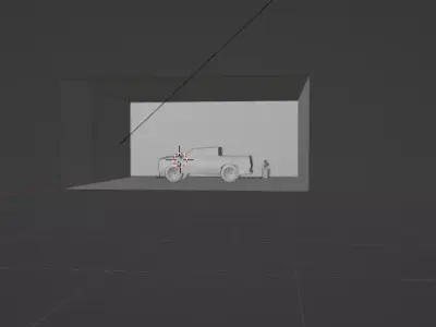 Low poly pickup car 3D model