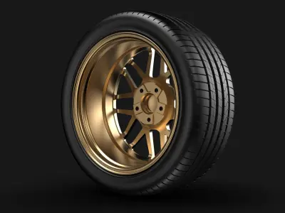 Car wheel 18 Inches 3D model
