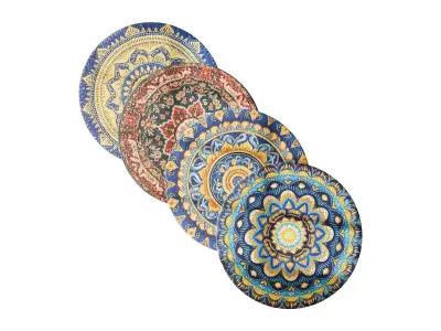 round carpet 12 3D model