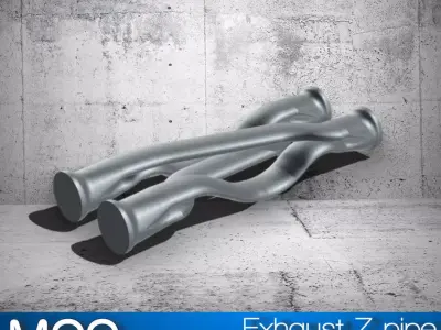 Exhaust Zpipe section like pipe hpipe 3D print model