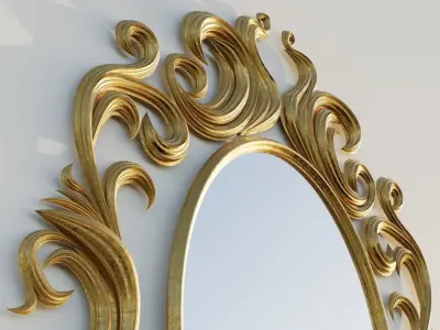 Ornamental Vintage Mirror 3D model