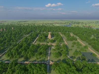 The lost city 1000 years olds  Build in 6 BC Khmer Empire Free 3D model