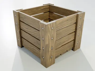 Wooden Planter 3D model
