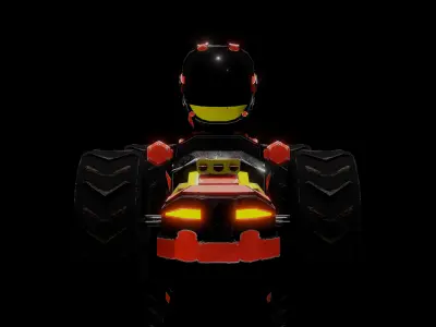 racing car Low-poly 3D model