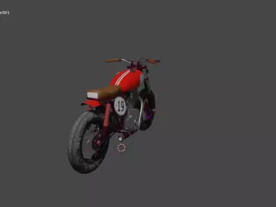 Yawa Bike Low Poly Bike Low-poly 3D model