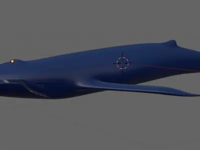 blue whale 3D model
