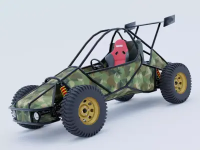 4x4 Off-road Buggy Low-poly 3D model