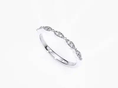 ZDR0147 gold band with diamonds 3D print model