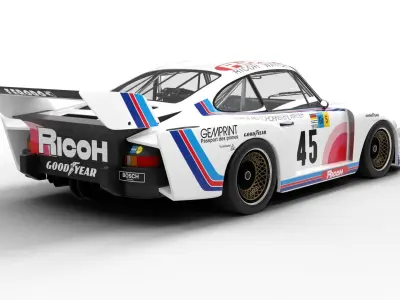 Porsche 935 K2 1978 Le Mans Racing 3D model
