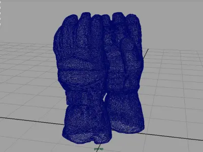 SKI Gloves Low-poly 3D model
