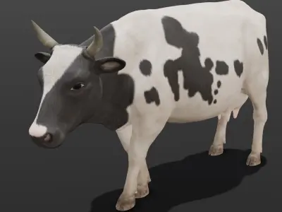 Cow Animated 3d Model Low-poly 3D model