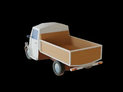 Truck toy Free low-poly 3D model