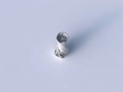 Vase twisted larger opening hexagon with organic lattice half... 3D print model