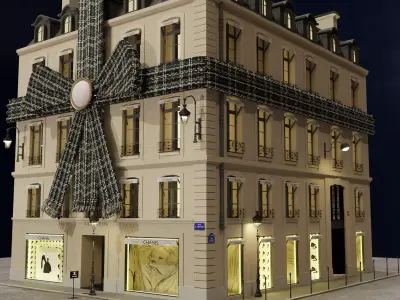 chanel butik  paris Free low-poly 3D model