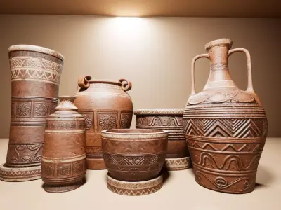 Arabic Pottery Low-poly 3D model