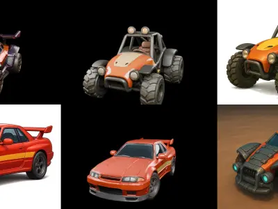 Gt one Car bundle 21 pack 38 glb 3D model