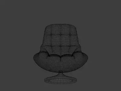 Modern Sofa 3D Model with Realistic Materials Low-poly 3D model
