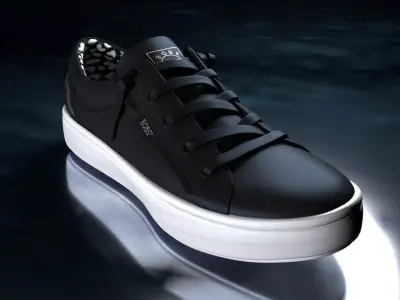 Black Sneaker 3d model  with texture  3D model