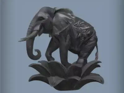 3d Model Of Decorative elephant sculpture 3D print model
