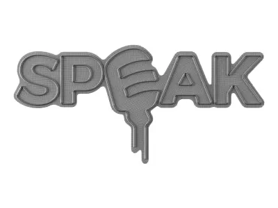 Speak Neon Sign 3D model