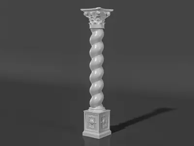 Antique Roman Column 3D model Free 3D model