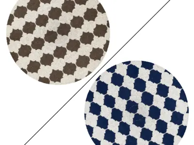 Round Rug Set 81 3D model
