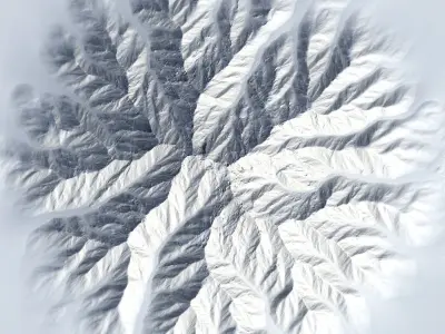 High-polly Alpine Mountain 3D model