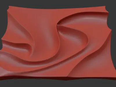 Brown 3D Visual Minimalist Wall Art 3D model