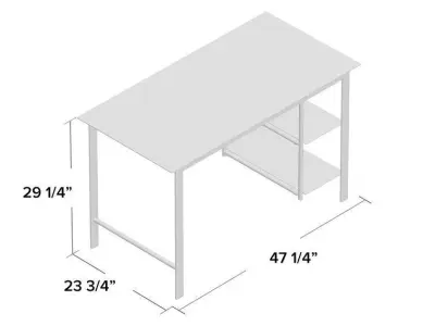 LR Merald Glass Desk Free 3D model