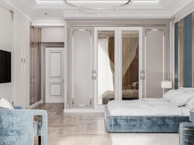 big luxury bedroom 3D model