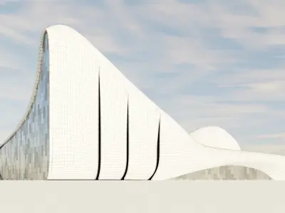 Zaha Hadid - Heydar Aliyev Centre  Low-poly 3D model