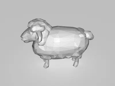 Sheep Low poly Low-poly 3D model