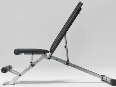 Gym Weight Bench Low-poly 3D model