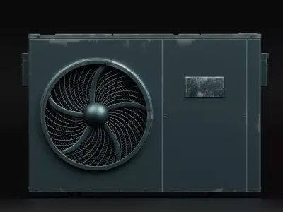 Heat Pump Low-poly 3D model Low-poly 3D model