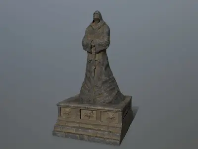 statue 4 lord of rings Low-poly 3D model