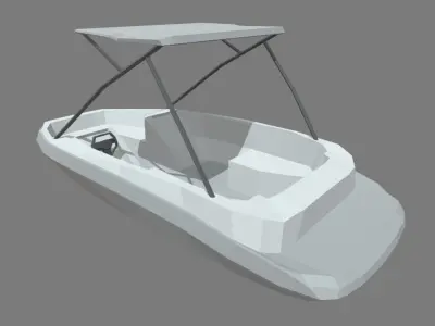 Low Poly Boat 01 Low-poly 3D model