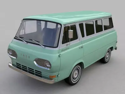ECONOLINE E100  WINDOW VAN 1962 3D model