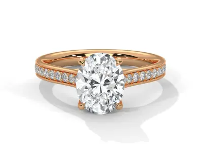 solitaire ring with detail images and 360 render videos 26 3D print model