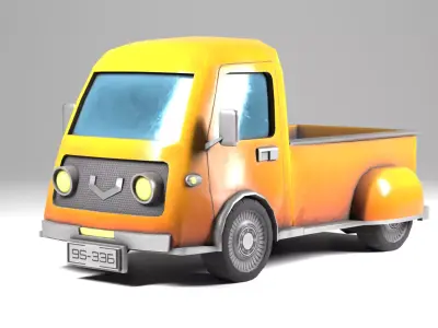 Pickup stylize Low-poly 3D model